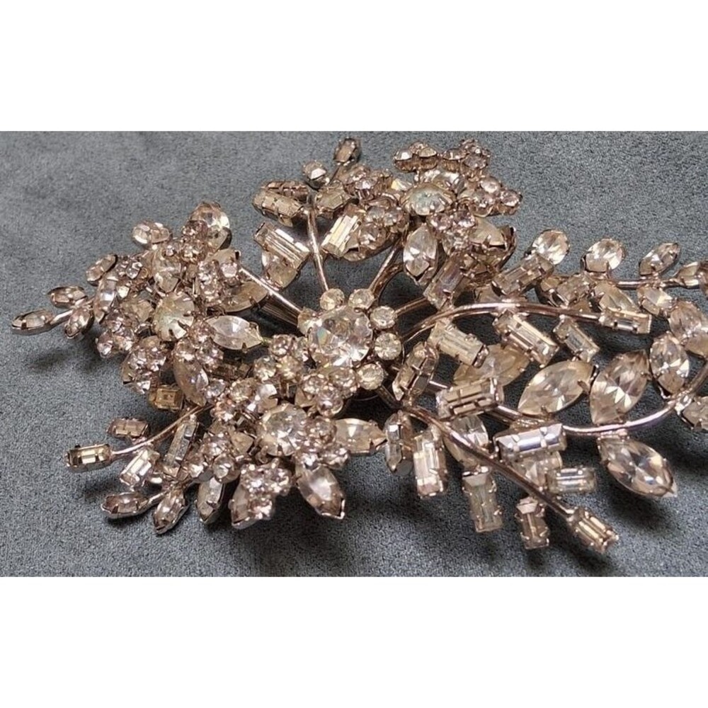Schoffel Schreiner Rhinestone Brooch Vintage Austria Pin - Picture 4 of 10